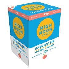High Noon Sun Sips Peach Vodka & Soda (4 pack 355ml cans) (4 pack 355ml cans)
