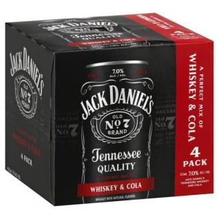 Jack Daniel's Tennessee Whiskey and Cola 4 Pack Can / 4-355mL (4 pack 355ml cans) (4 pack 355ml cans)